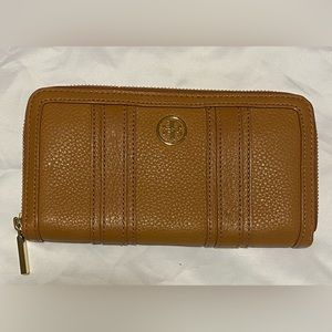 Tory Burch Tan Colored Zip Wallet
